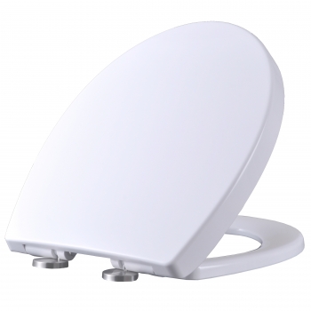 BisBro Deluxe Toilet Seat Soft Close Quick Release-Function Duroplast white Anti-Bacterial model number 2009